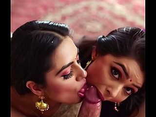 Amateur girls giving blowjob to big cock(A.I)