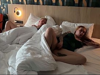 Step Mom Shocked When Step Son Cums on Her Face in Hotel Share Bed!