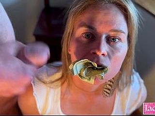 Dollar Bills Stuffed in Her Big Clit Wet Pussy &amp_ Facial